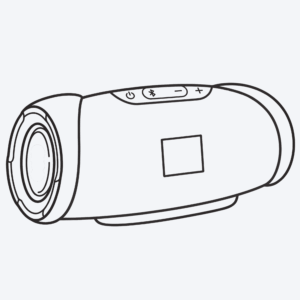 Draagbare speaker met accu, veilig opladen met AccuSaver