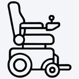 Rolstoel met duwondersteuning, veilig opladen met AccuSaver