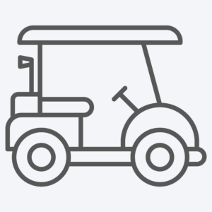 Golfkar met accu, veilig opladen met AccuSaver