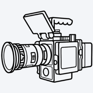 Professionele videocamera met accu, veilig opladen met AccuSaver